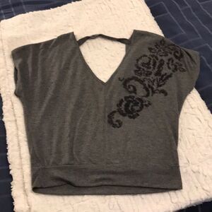 Cute gray Charlotte Russe top